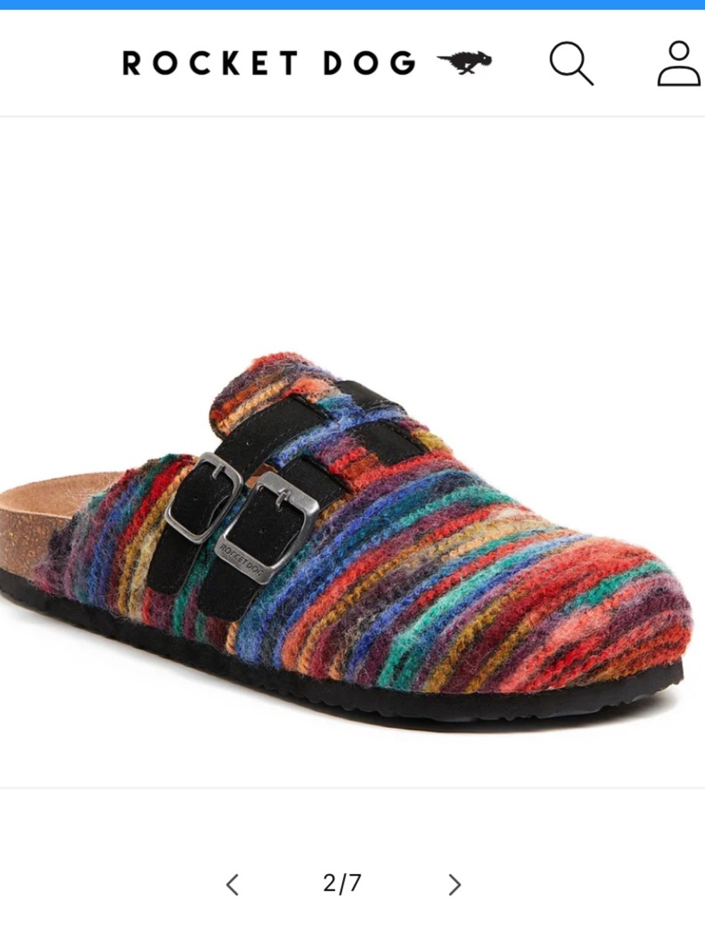 NEW w/o Tags! Rocket Dog Multi Colored Mules, Slip on Shoes. Size 8 MSRP $50.00